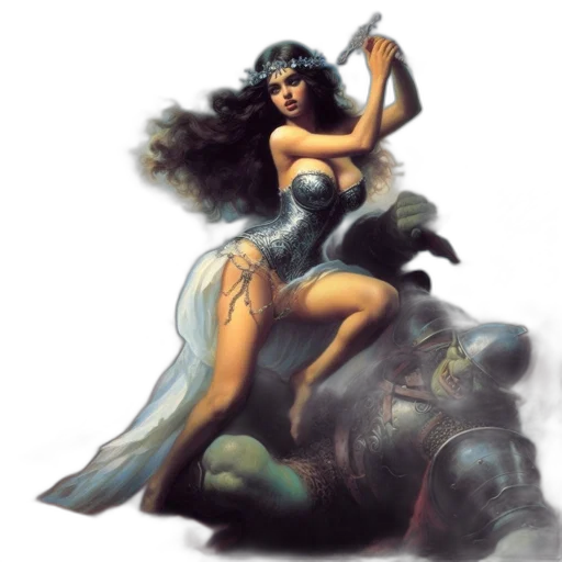 dress, fantasy art, concept art, comic book art transparent PNG cut-out
