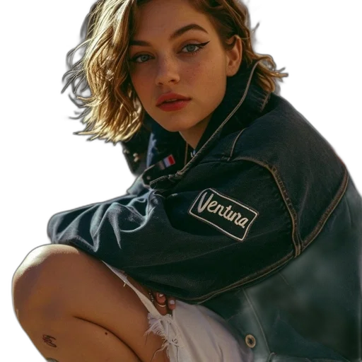jacket, face, jewelry, crown transparent PNG cut-out