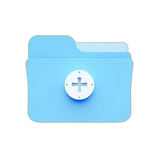 3d render, blue, icon, bottom transparent PNG cut-out