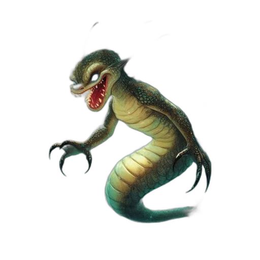 creature, dragon, animal, staff transparent PNG cut-out
