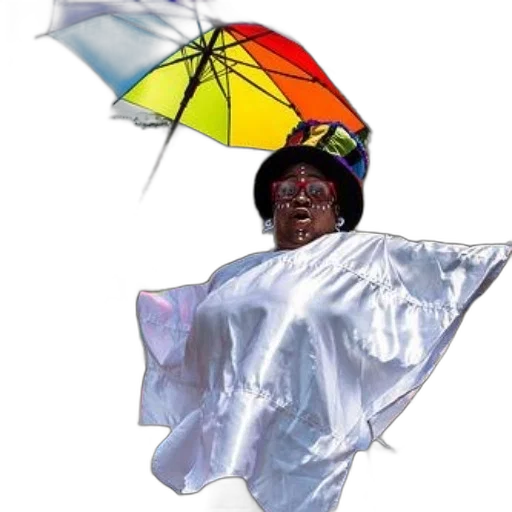 umbrella, jacket, staff, mask transparent PNG cut-out