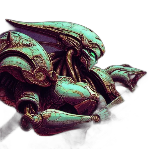 robot, mask, dragon, weapon transparent PNG cut-out