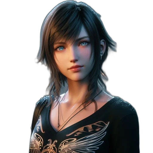 face, dragon, dress, photorealistic transparent PNG cut-out