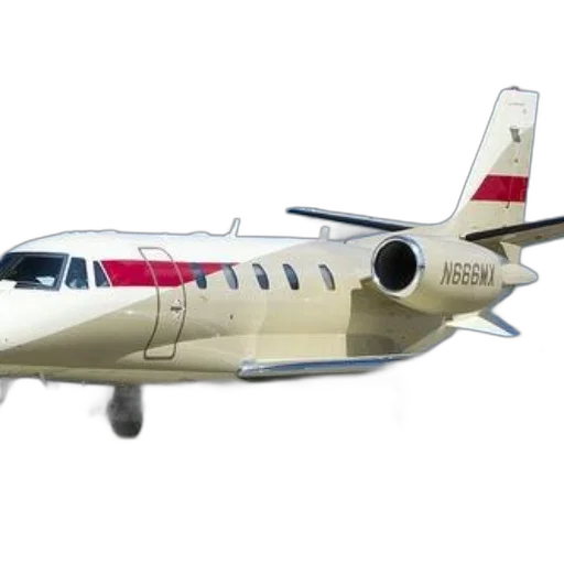 sleek, white, private, jet transparent PNG cut-out