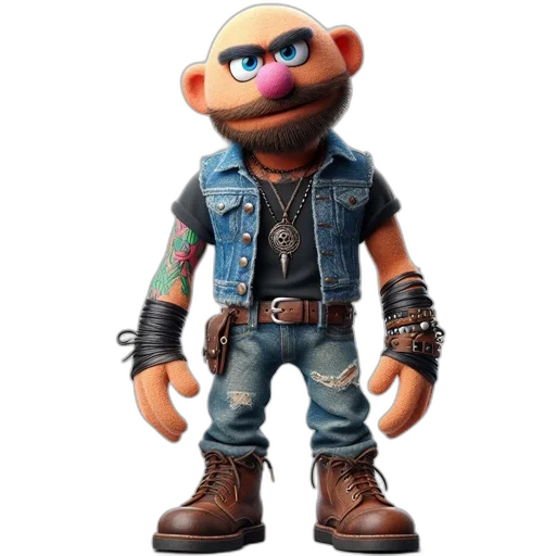 jacket, weapon, animal, 3d render transparent PNG cut-out