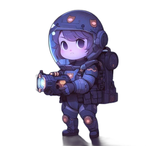 robot, weapon, jacket, staff transparent PNG cut-out
