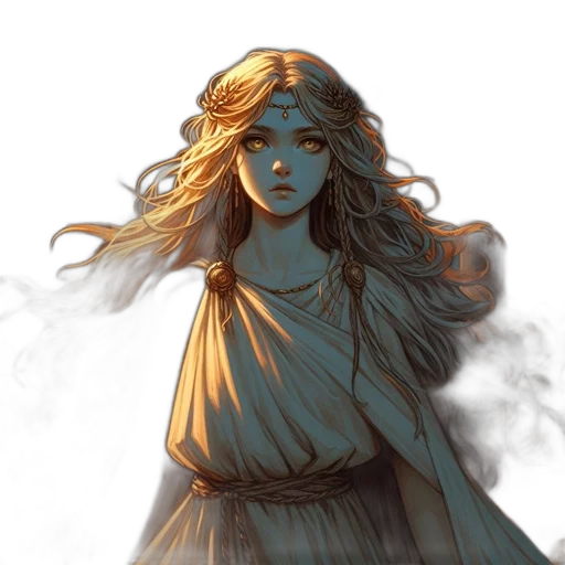 dress, fantasy art, concept art, comic book art transparent PNG cut-out