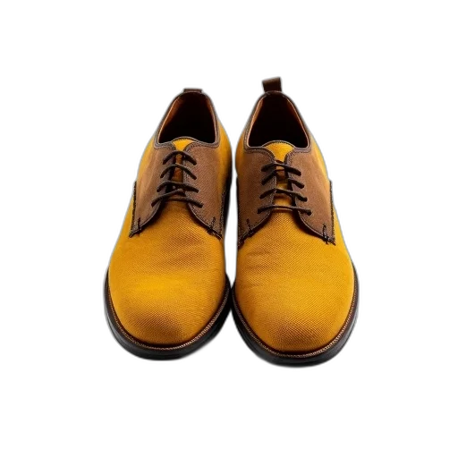 shoes, 3d render, golden, pair transparent PNG cut-out