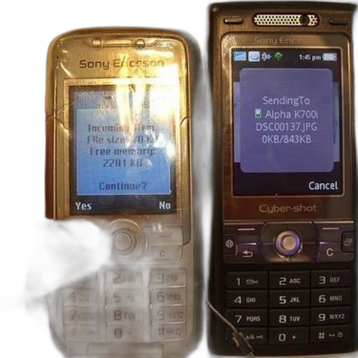two, sony, ericsson, phones transparent PNG cut-out