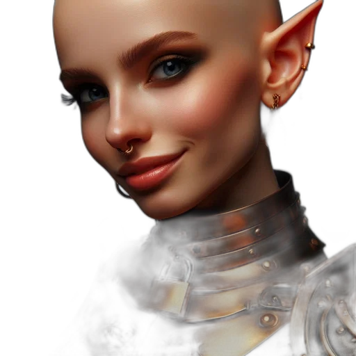 face, robot, jewelry, staff transparent PNG cut-out