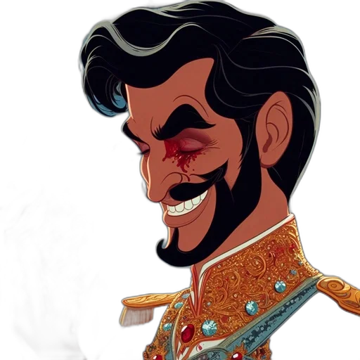 face, crown, staff, cartoon transparent PNG cut-out