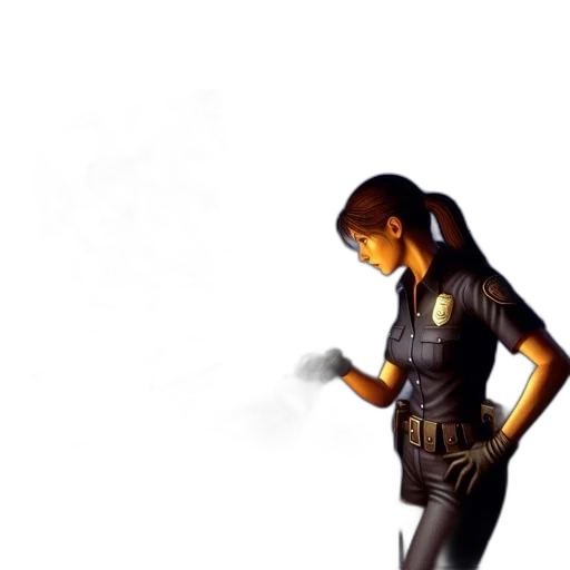 staff, weapon, jacket, robot transparent PNG cut-out