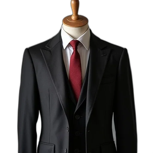 jacket, staff, 3d render, dark transparent PNG cut-out