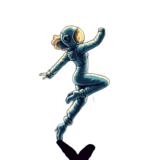 robot, staff, creature, comic book art transparent PNG cut-out