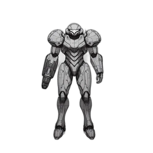 robot, creature, concept art, 3d render transparent PNG cut-out