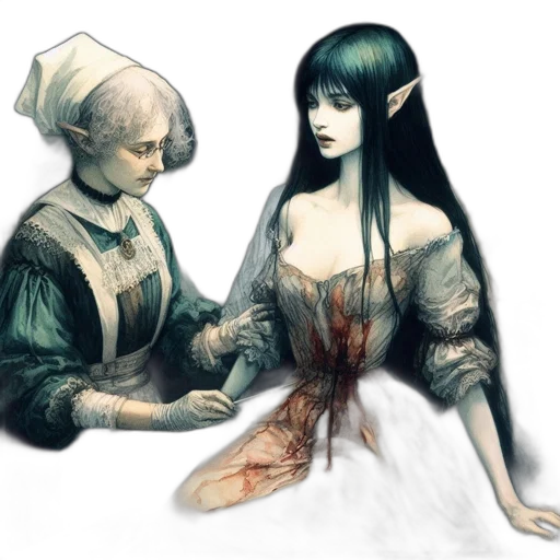 dress, staff, concept art, fantasy art transparent PNG cut-out