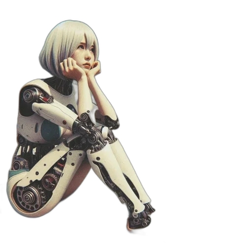 robot, weapon, face, staff transparent PNG cut-out