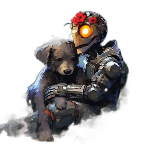 robot, weapon, mask, concept art transparent PNG cut-out