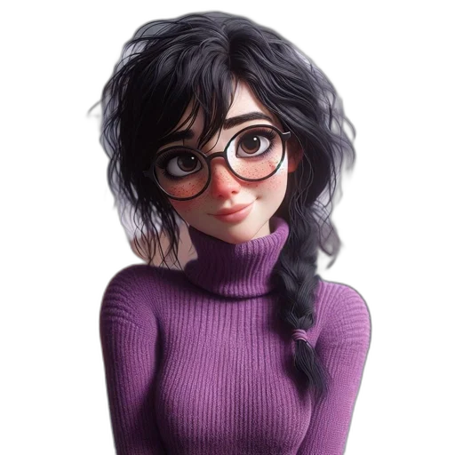 dress, hair, staff, jewelry transparent PNG cut-out