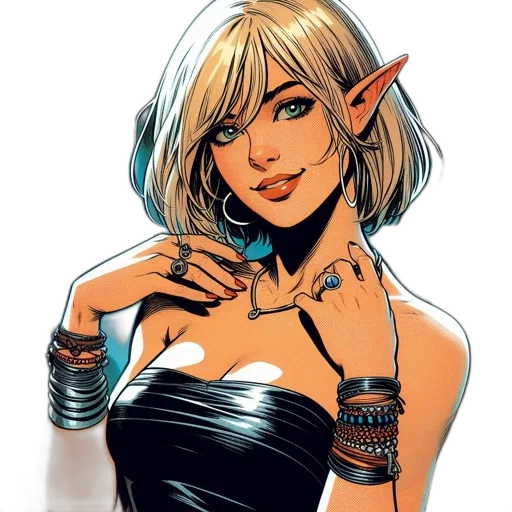 jewelry, comic book art, concept art, fantasy art transparent PNG cut-out