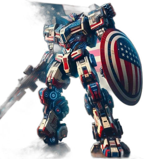 weapon, robot, concept art, 3d render transparent PNG cut-out