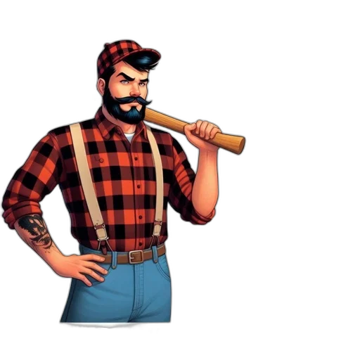 staff, jacket, pixel art, cartoon transparent PNG cut-out