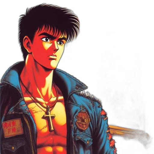 jacket, comic book art, concept art, anime transparent PNG cut-out