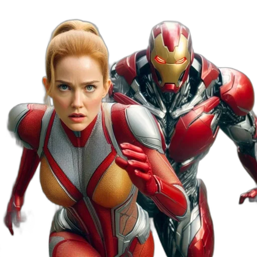 concept art, comic book art, 3d render, red transparent PNG cut-out