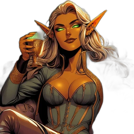 comic book art, fantasy art, concept art, earth tones transparent PNG cut-out
