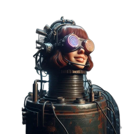 robot, mask, face, weapon transparent PNG cut-out