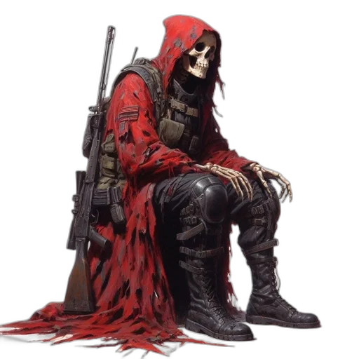 weapon, jacket, mask, concept art transparent PNG cut-out