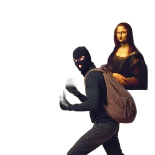 mask, jacket, weapon, creature transparent PNG cut-out