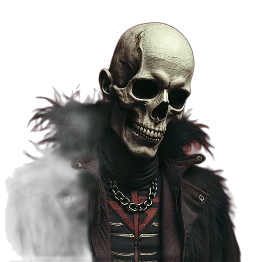 mask, face, jacket, jewelry transparent PNG cut-out