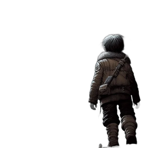 jacket, robot, weapon, creature transparent PNG cut-out