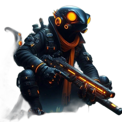 robot, weapon, staff, animal transparent PNG cut-out