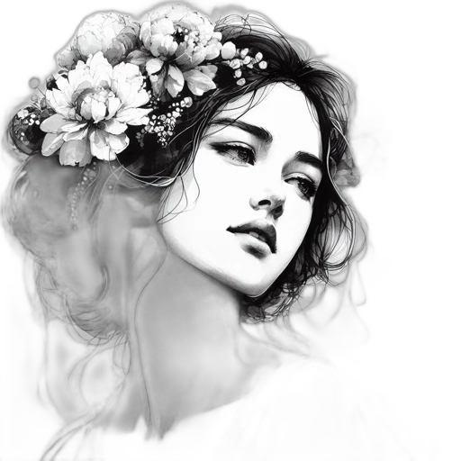 crown, face, flower, jewelry transparent PNG cut-out