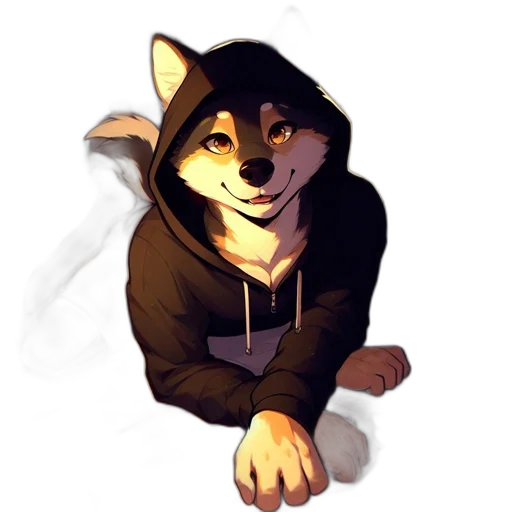 jacket, mask, staff, animal transparent PNG cut-out
