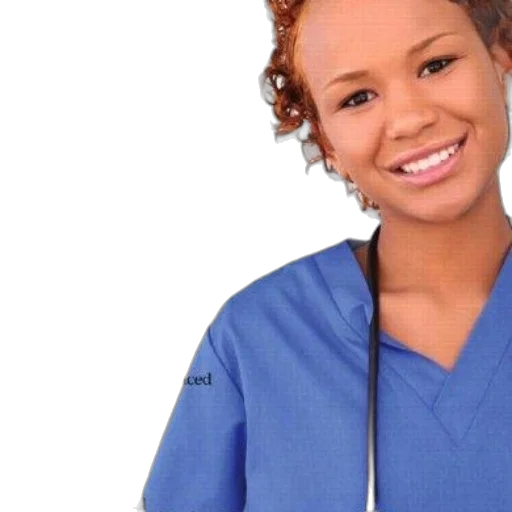 staff, face, hair, photorealistic transparent PNG cut-out
