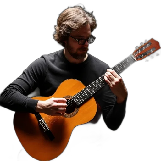 photorealistic, concept art, pixel art, musician transparent PNG cut-out