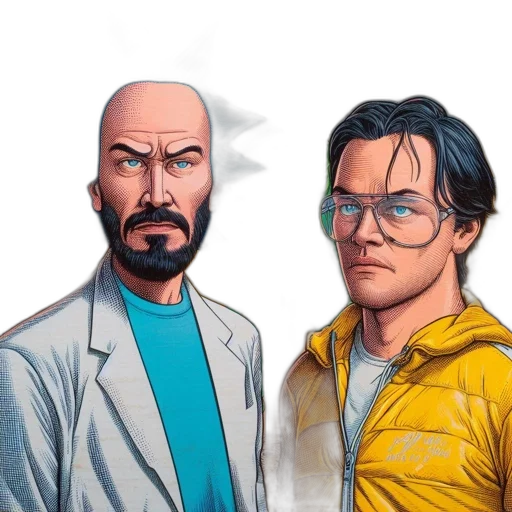jacket, staff, comic book art, concept art transparent PNG cut-out