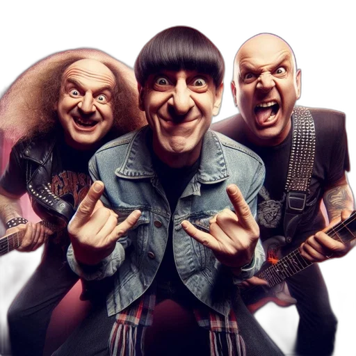 three, musicians, rock, band transparent PNG cut-out