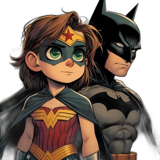 comic book art, cartoon, concept art, wonder transparent PNG cut-out