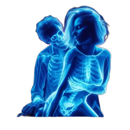 concept art, neon lights, blue, illuminated transparent PNG cut-out