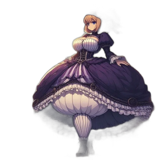 dress, umbrella, crown, staff transparent PNG cut-out