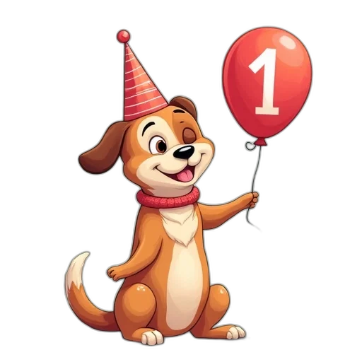 3d render, dog, cartoon, wearing transparent PNG cut-out