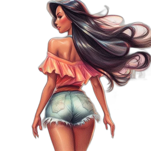 dress, hair, fantasy art, photorealistic transparent PNG cut-out
