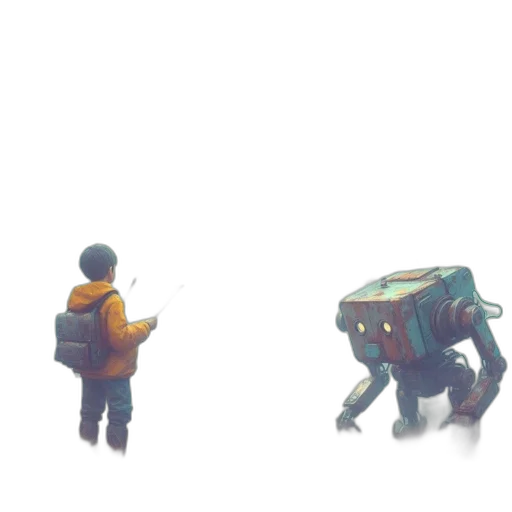 robot, creature, animal, jacket transparent PNG cut-out