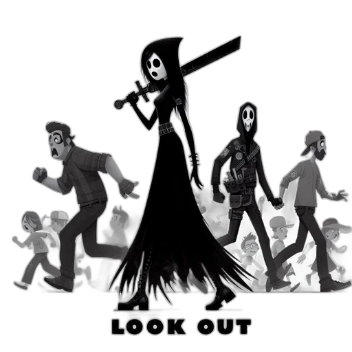 staff, concept art, comic book art, cartoon transparent PNG cut-out