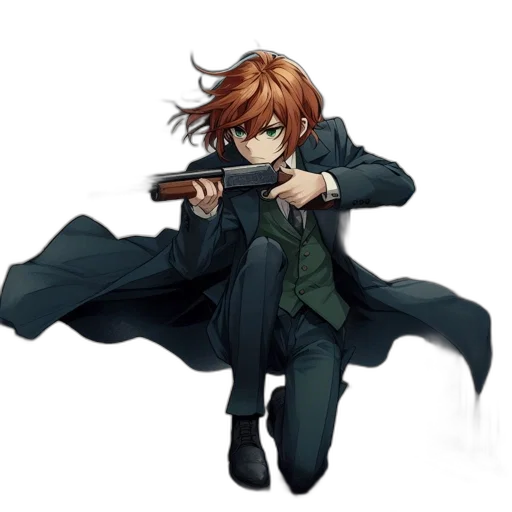 weapon, jacket, staff, concept art transparent PNG cut-out