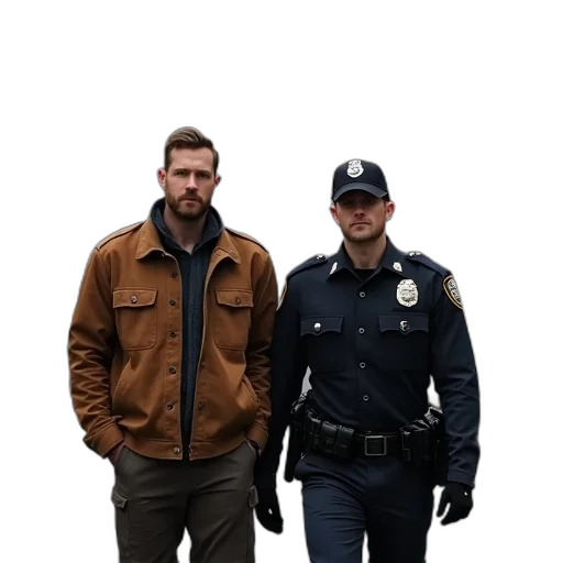 jacket, staff, hat, weapon transparent PNG cut-out